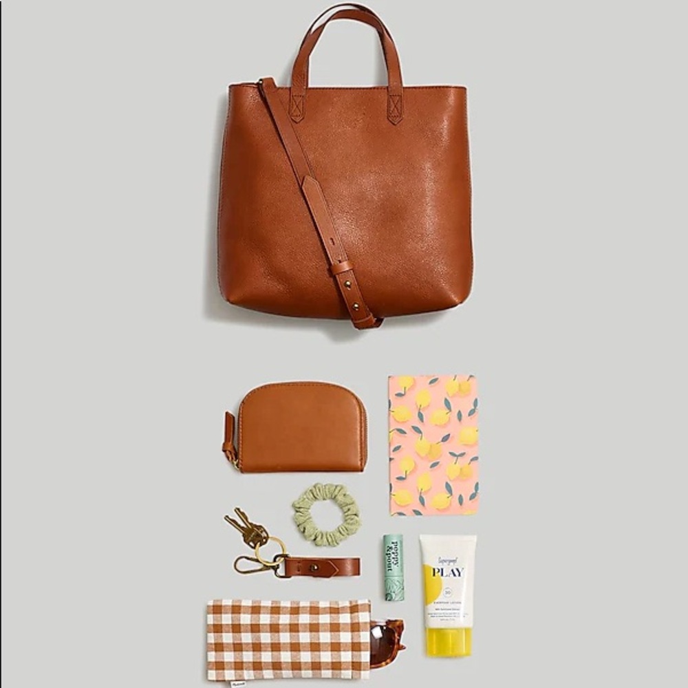 Madewell leather crossbody tote